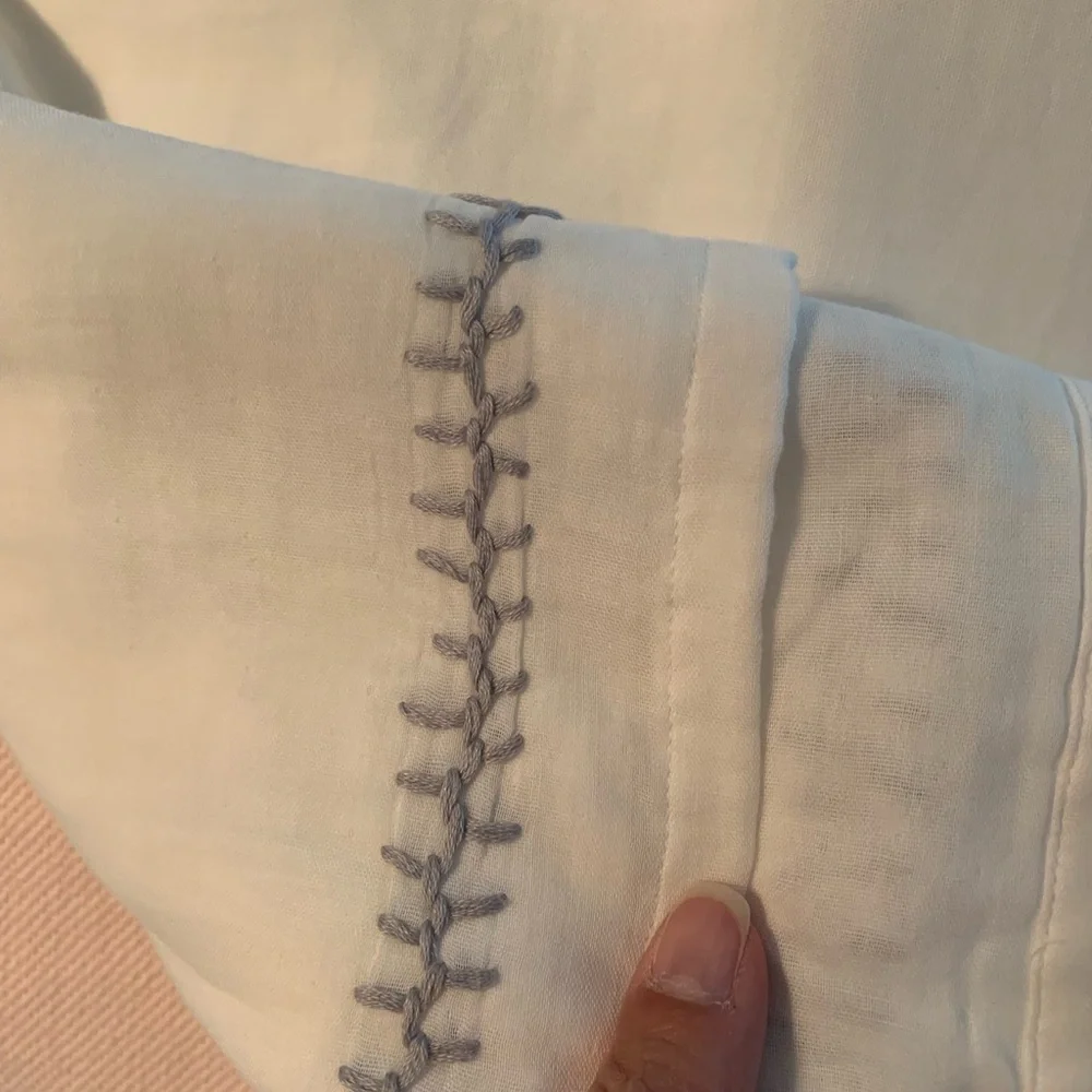 RH Baby and child Crib Skirt with Gray Stitching